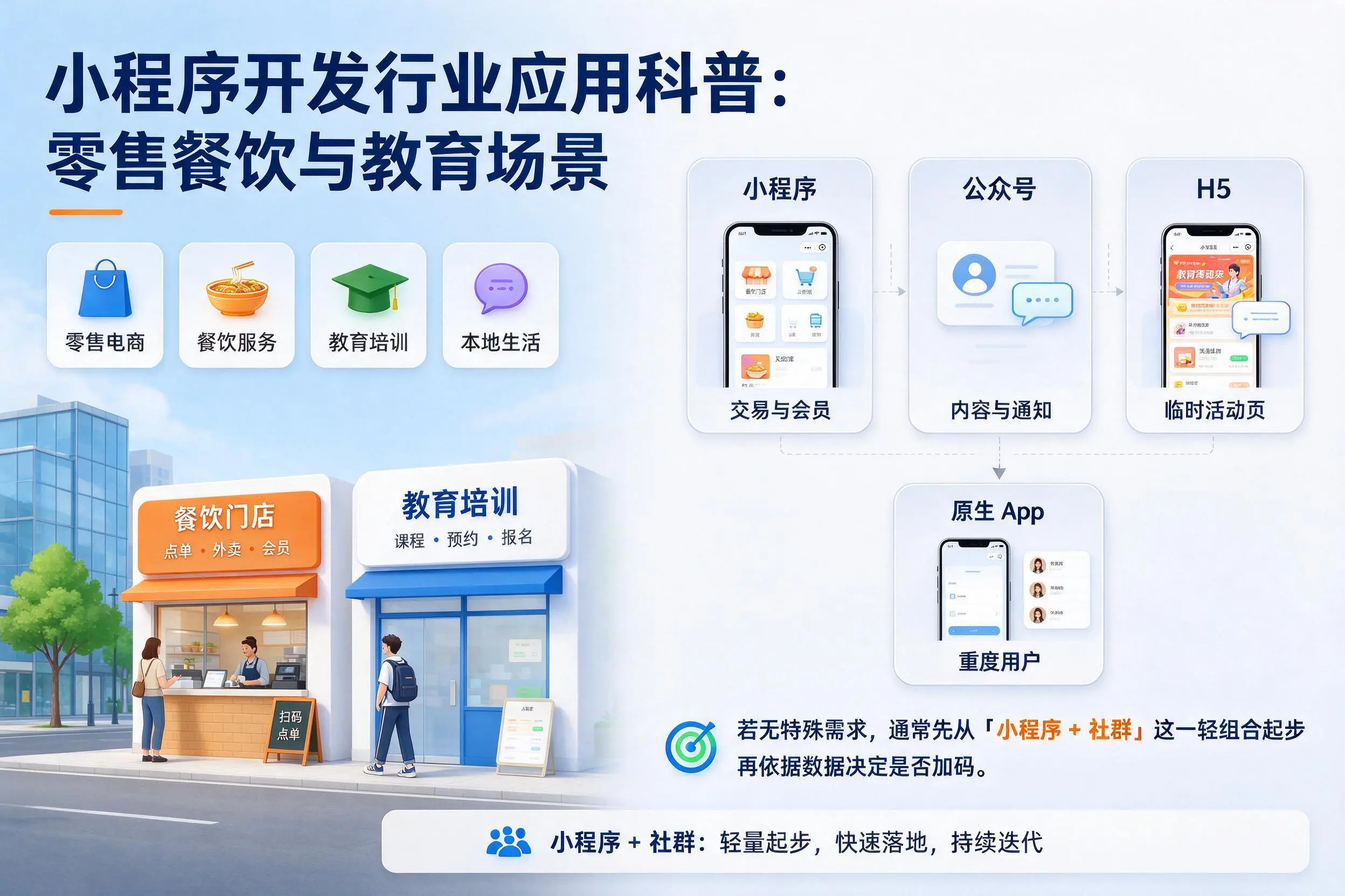 芜湖小程序开发行业应用科普:零售餐饮与教育场景