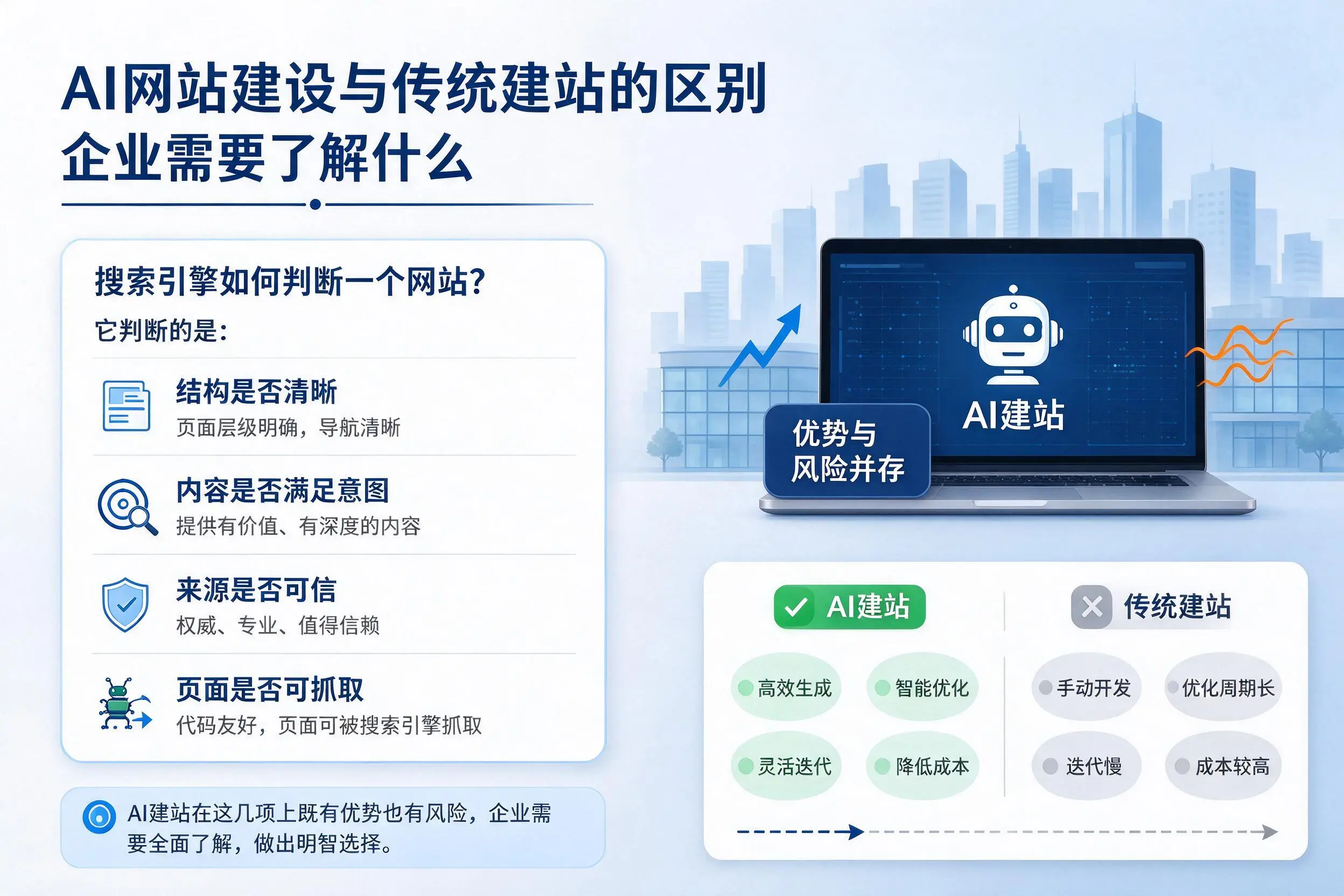 AI网站建设与传统建站的区别，芜湖企业需要了解什么