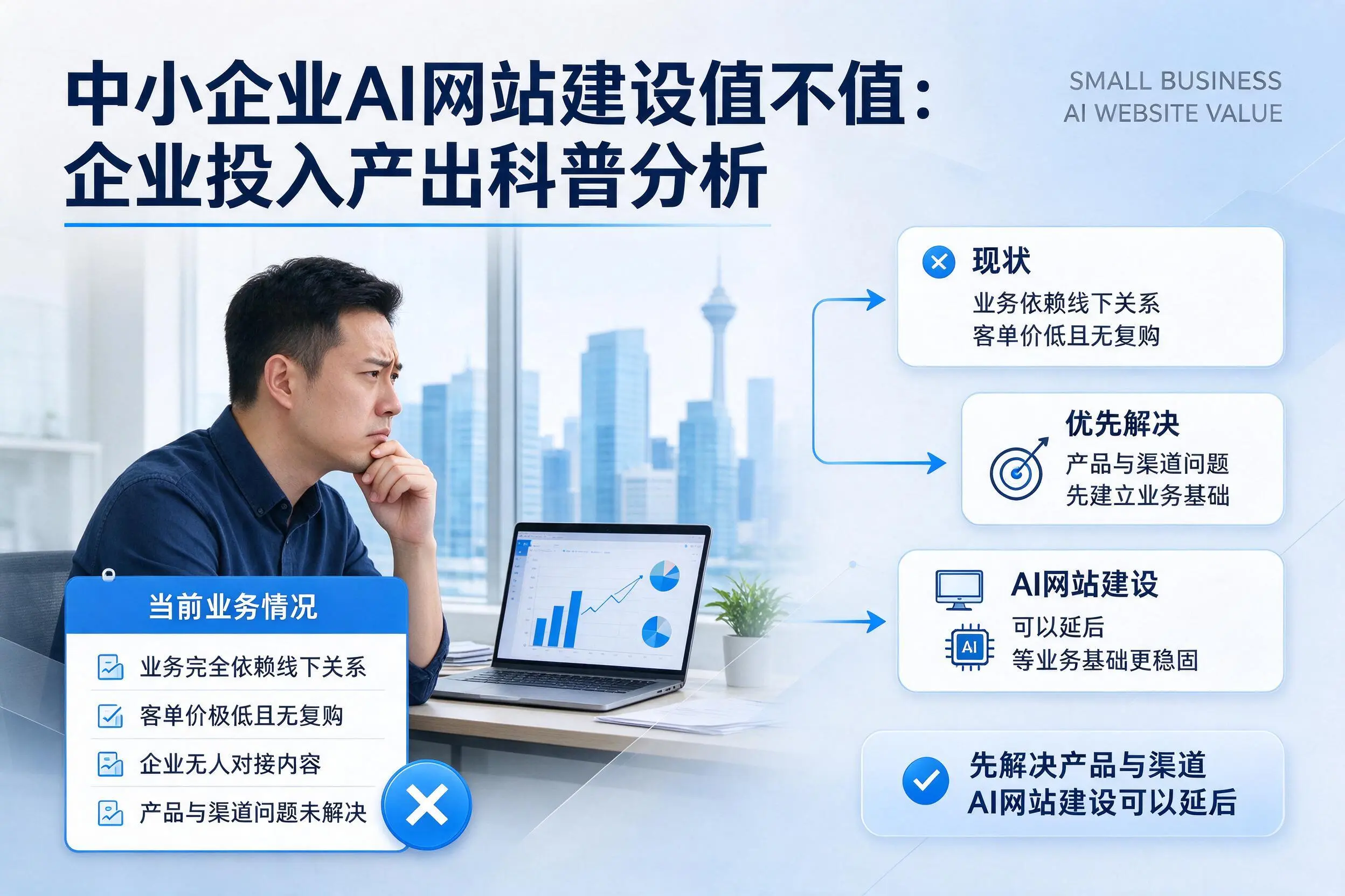 中小企业AI网站建设值不值：芜湖企业投入产出科普分析