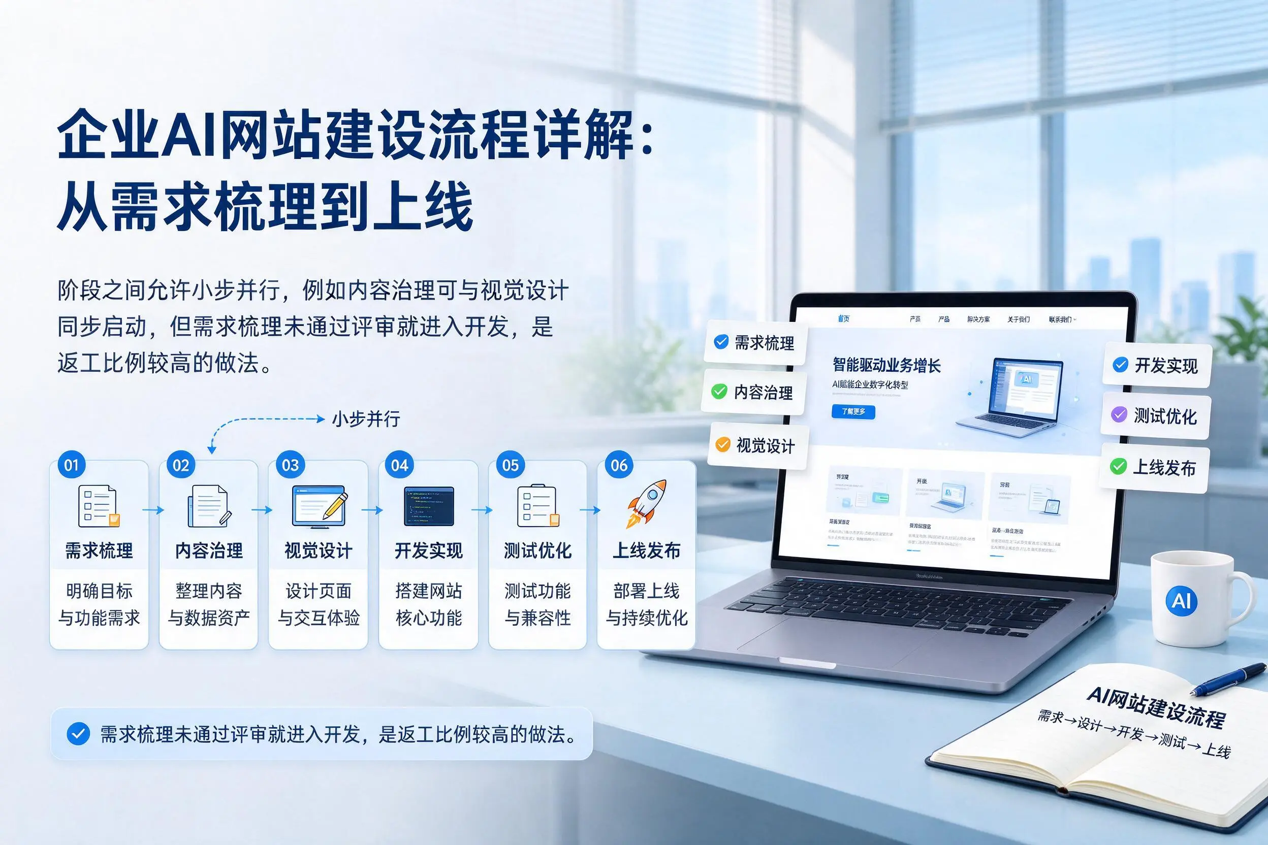 芜湖企业AI网站建设流程详解：从需求梳理到上线