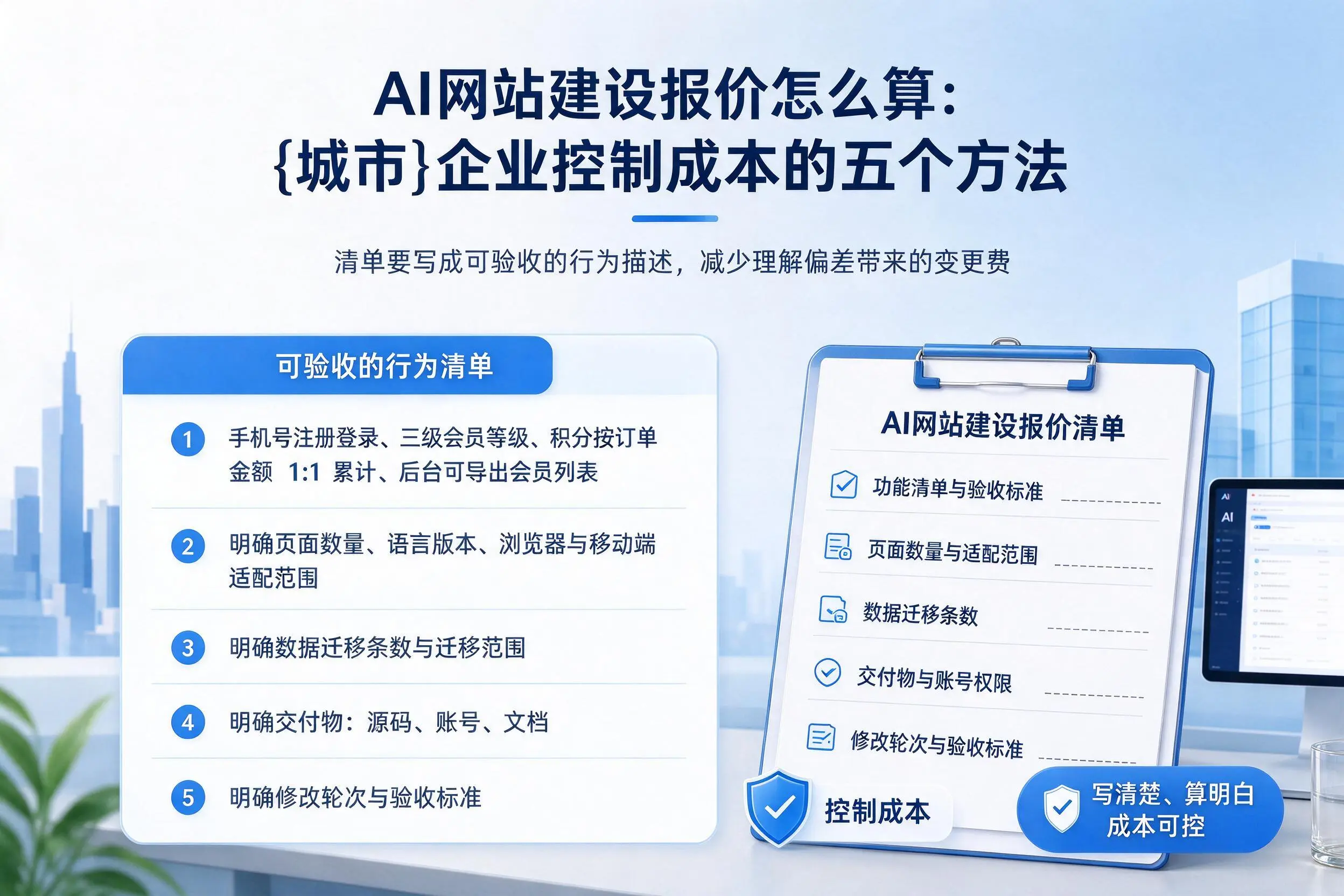 AI网站建设报价怎么算:芜湖企业控制成本的五个方法